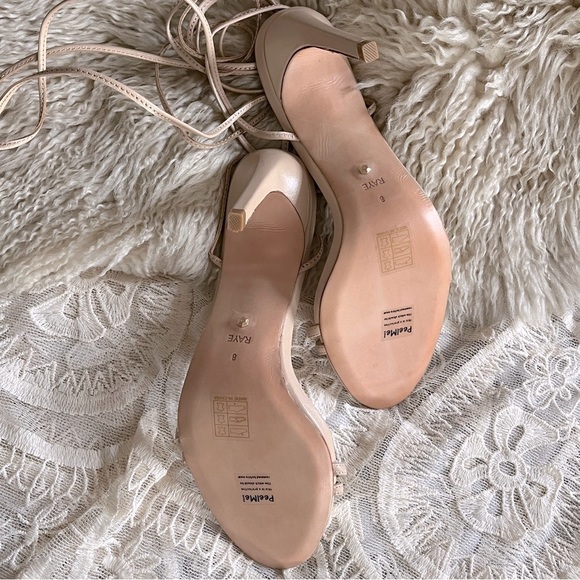 RAYE BALLET PINK NUDE LACE UP ANKLE TIE HEELS WEDDING BRIDAL SCHUTZ REVOLVE ZARA - Picture 12 of 15